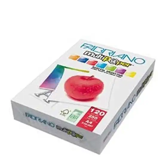 Risma Carta per stampa inkjet/laser Formato A4 210x297mm 120g/Mq 1 Risma da 250 Fogli Fabriano - 1