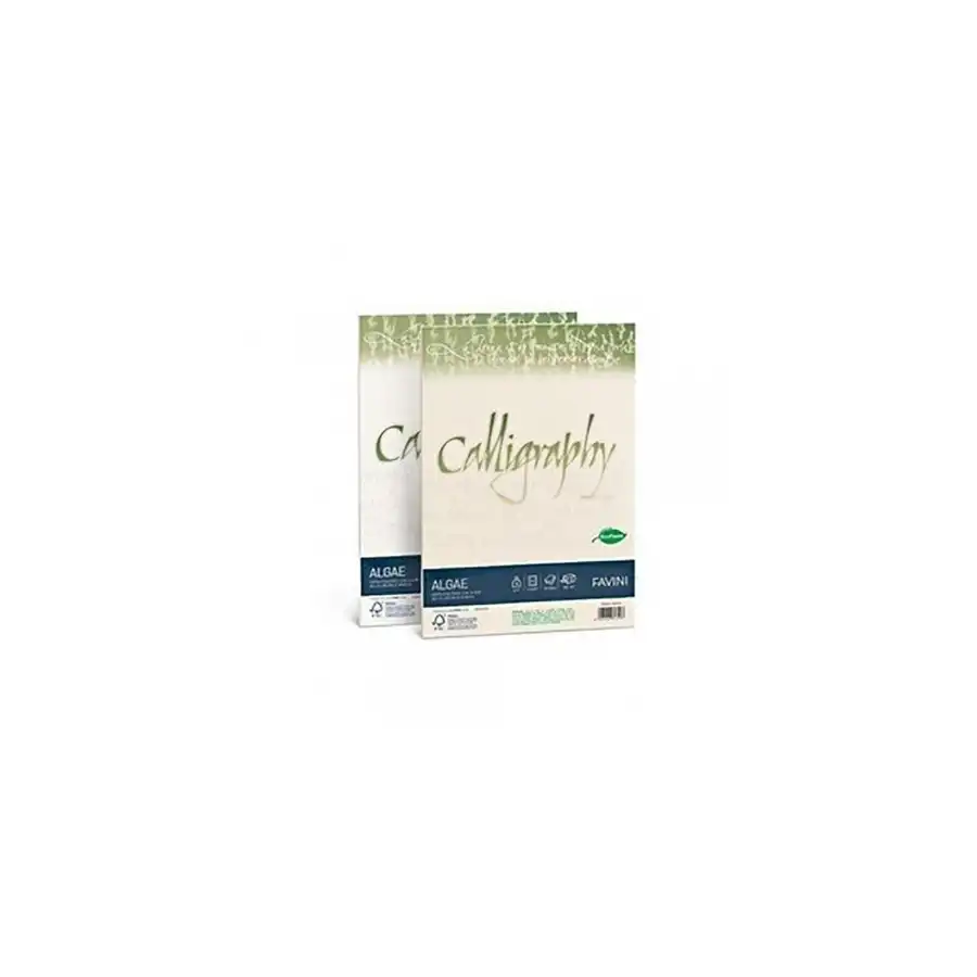 Album Calligraphy Carta nature Algae Avorio 50 Fogli A4 210x297mm 100g/mq Cartotecnica Favini - 1