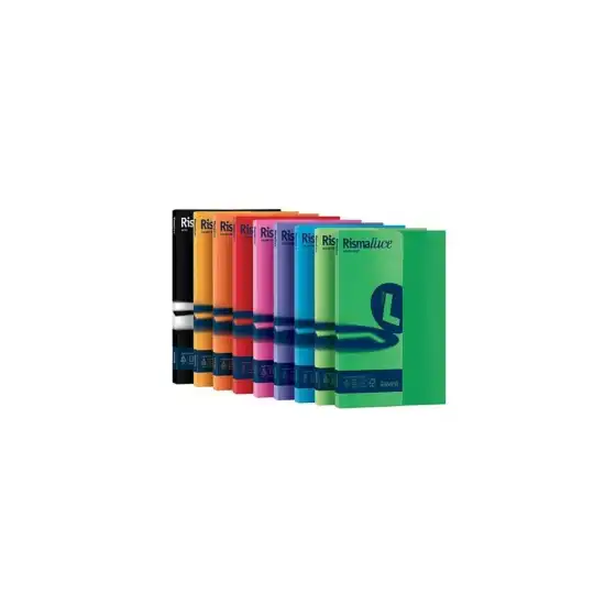 Carta Colore Rismaluce A4 210x297mm 200g/mq Azzurro 50 Fogli Cartotecnica Favini - 1