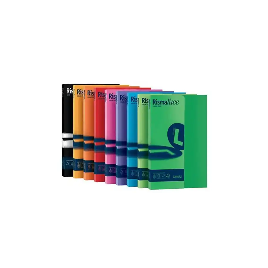 Carta Colore Rismaluce A4 210x297mm 200g/mq Verde 50 Fogli Cartotecnica Favini - 1