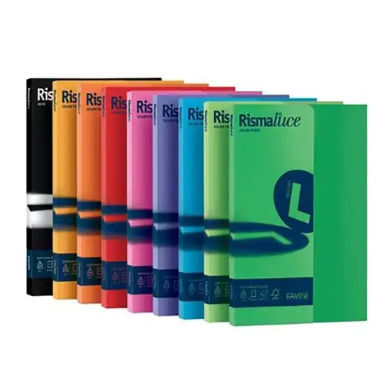 Carta Colore Rismaluce A4 210x297mm 90g/mq Violetto 100 Fogli Cartotecnica Favini - 1