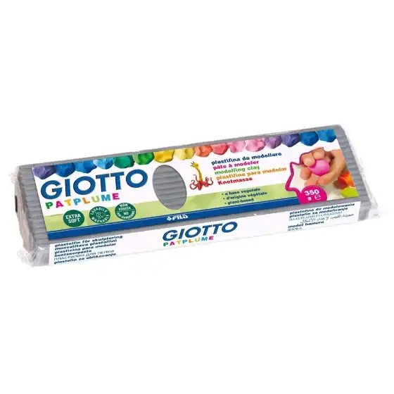 Giotto 510113 Patplume Panetto plastilina 350gr - Grigio - 2 pz Originale - 2