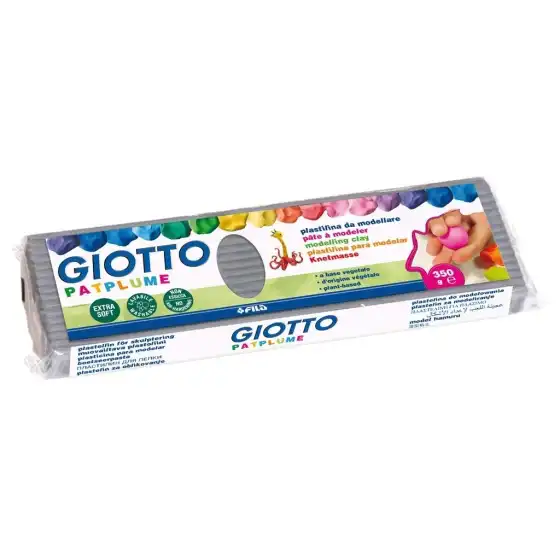 Giotto 510113 Patplume Panetto plastilina 350gr - Grigio - 2 pz Originale - 1