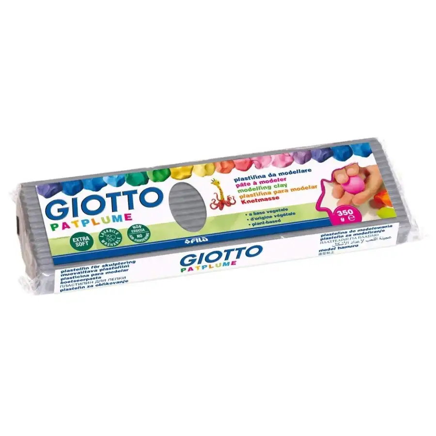 Giotto 510113 Patplume Panetto plastilina 350gr - Grigio - 2 pz Originale - 1