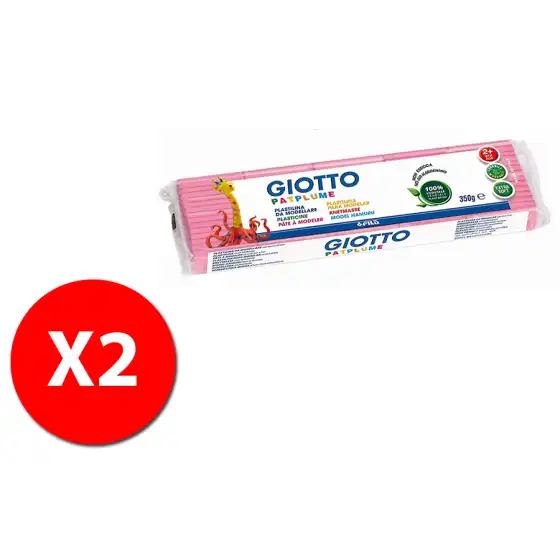 Giotto 510109 Patplume Panetto plastilina 350gr - Rosa - 2 pz Originale - 2