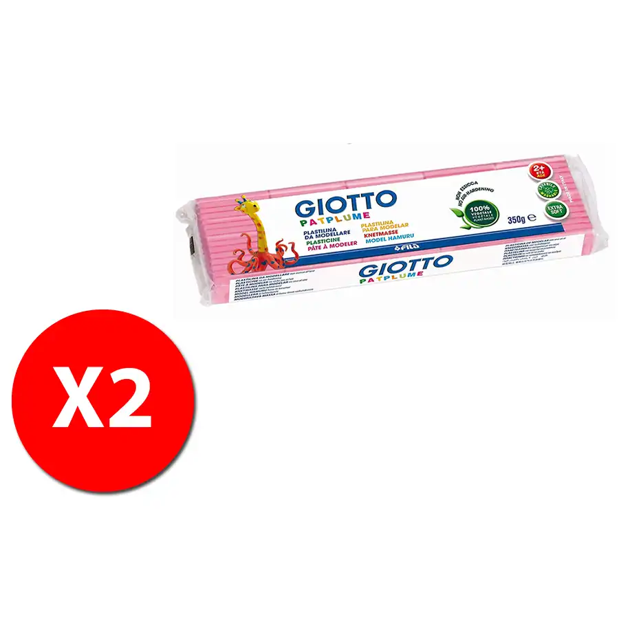 Giotto 510109 Patplume Panetto plastilina 350gr - Rosa - 2 pz Originale - 2