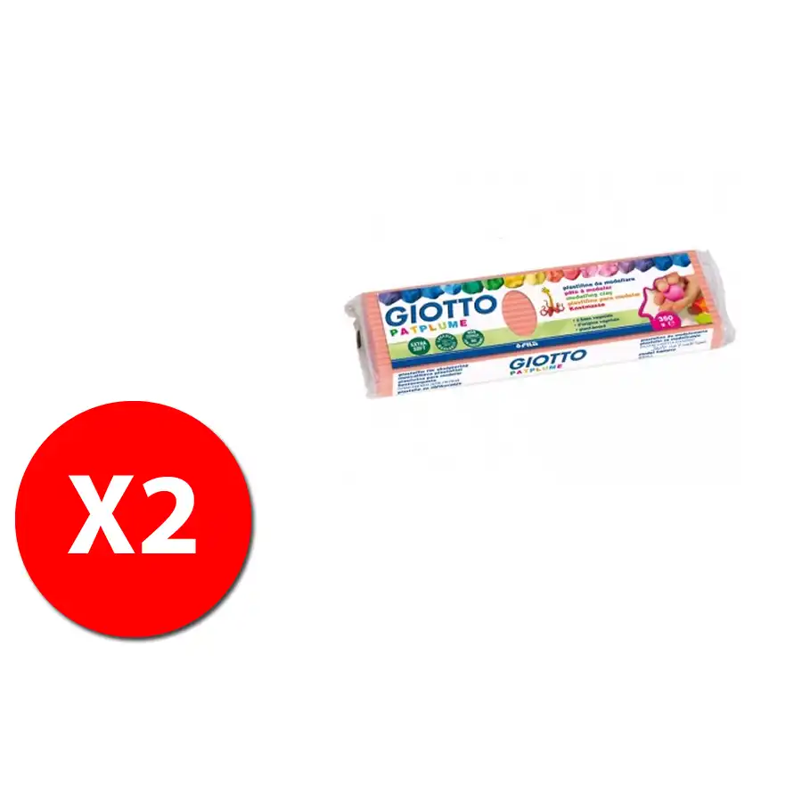 Giotto 510111 Patplume Panetto plastilina 350gr - Rosa Carne - 2 pz Originale - 2