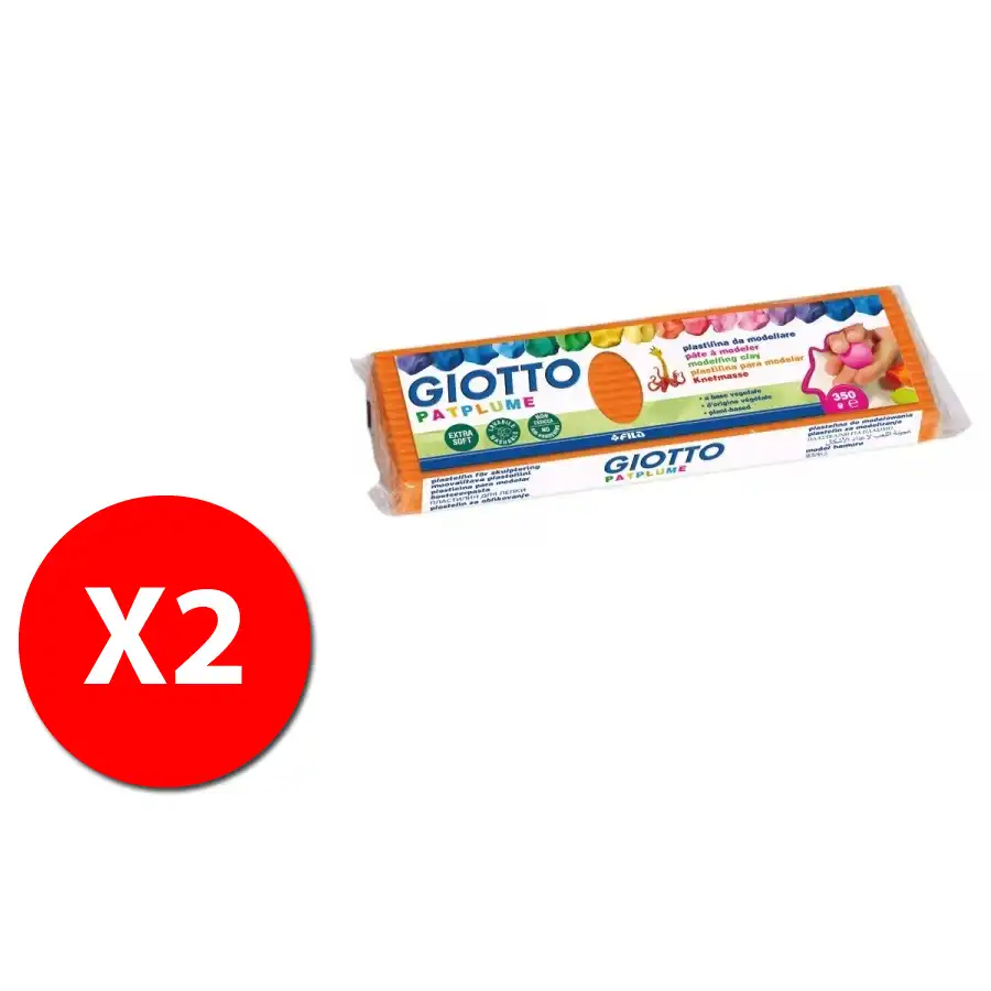Giotto 510110 Patplume Panetto plastilina 350gr - Arancione - 2 pz Originale - 2