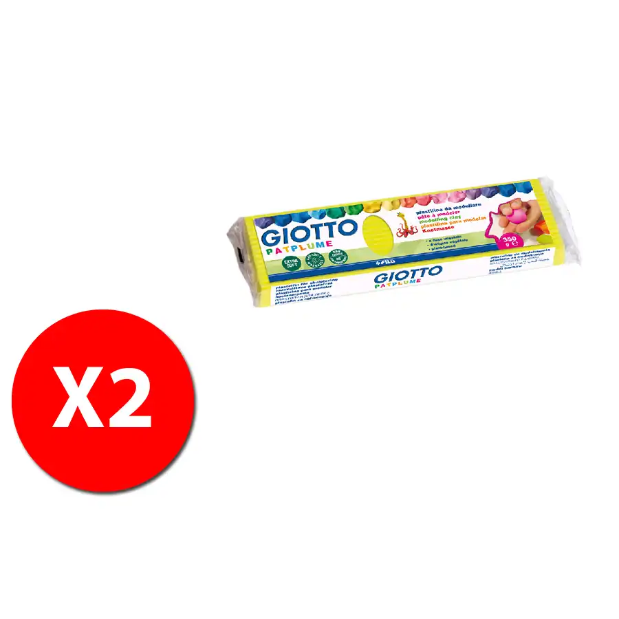 Giotto 510101 Patplume Panetto plastilina 350gr - Giallo - 2 pz Originale - 2