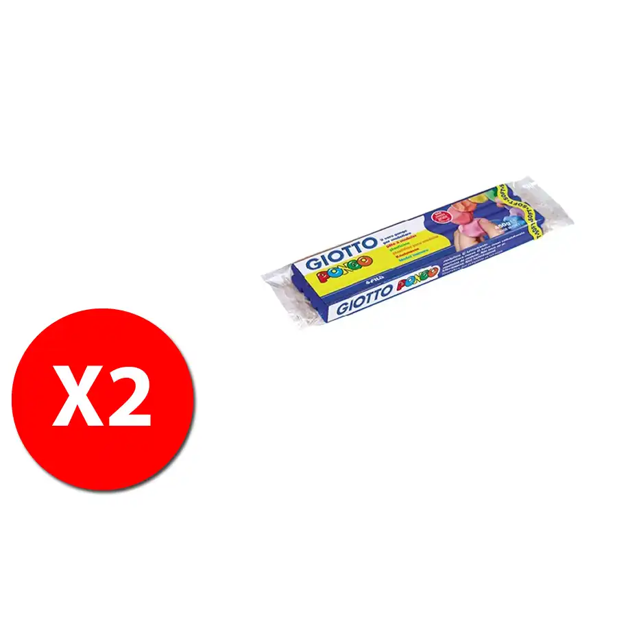 Giotto  514403 Pongo 450gr - Blu - 2 pz Originale - 2