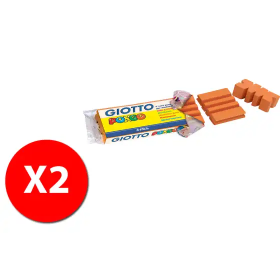 Giotto   514410 Pongo 450gr - Arancione - 2 pz Originale - 2