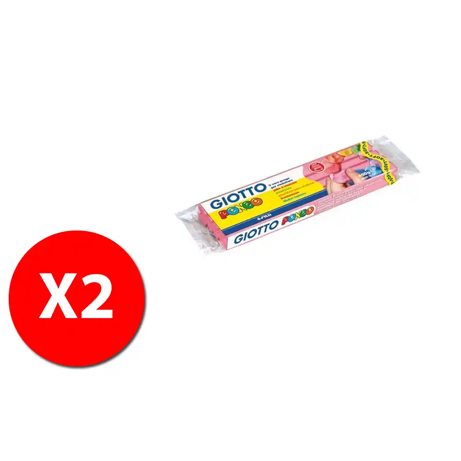 Giotto  514409 Pongo 450gr - Rosa - 2 pz Originale - 2