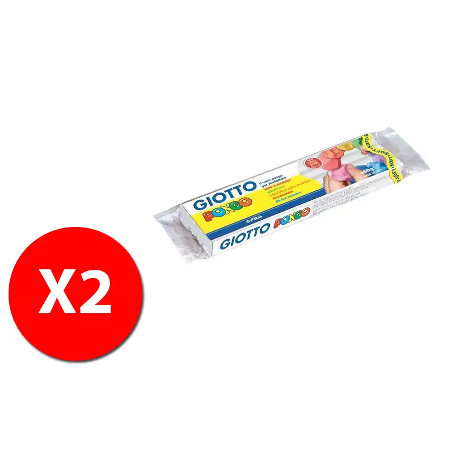Giotto 514407 Pongo 450gr - Bianco - 2 pz Originale - 2