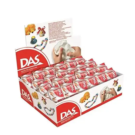 DAS 387200 Espositore 24 pz - Pasta per modellare - panetto 150g - Bianco - Fila - 1