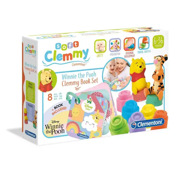 Soft Clemmy Winnie The Pooh Clemmy Book Set Clementoni - 1