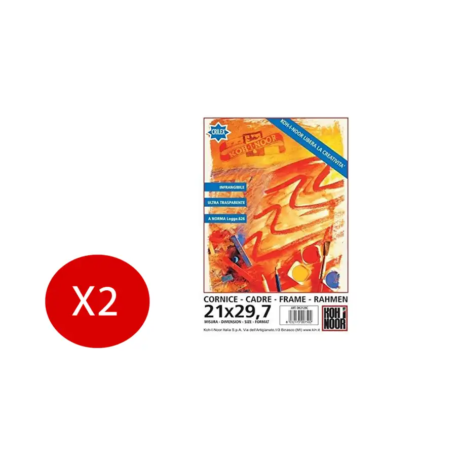 Koh I Noor Cornice da parete Frame a vista in Crilex A4 210x297mm 2 Pezzi Originale - 1