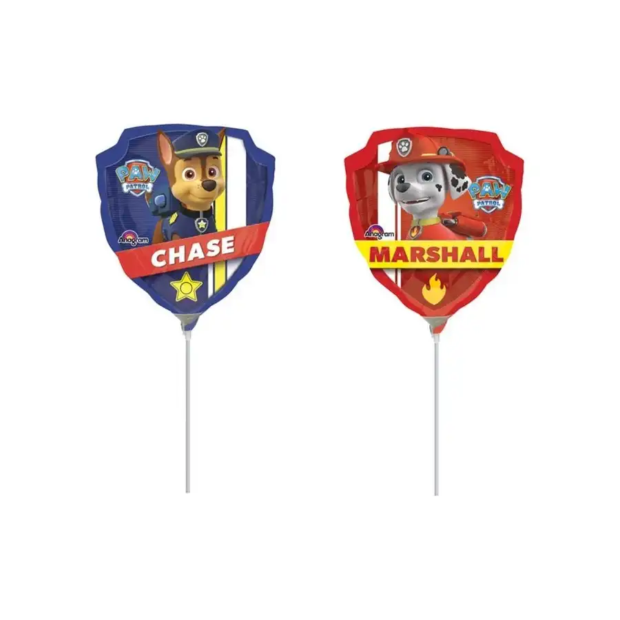 Siad Palloncini mini shape paw patrol chase marshall 2 confezioni da 1 palloncino Personaggi Assortiti Originale - 1