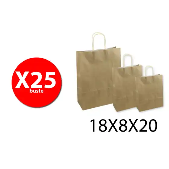 Florio Carta 30195 - Buste Perlato Oro - 18X8X20- Conf. 25 buste Florio - 1