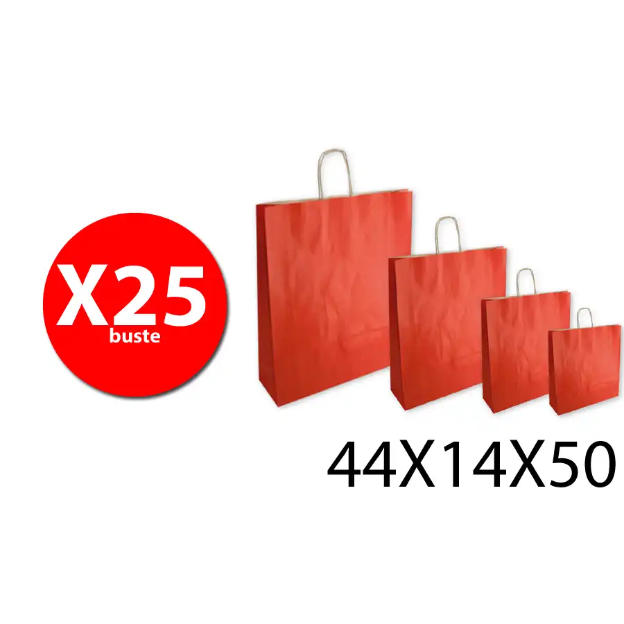 Florio Carta 70319 - Buste Sealing rosso - 44X14X50 - Conf. 25 buste Florio - 1