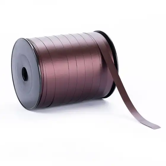 Bobina Nastro decorazione regalo color metallizzato 10mm X 250m Marrone Inab - 1