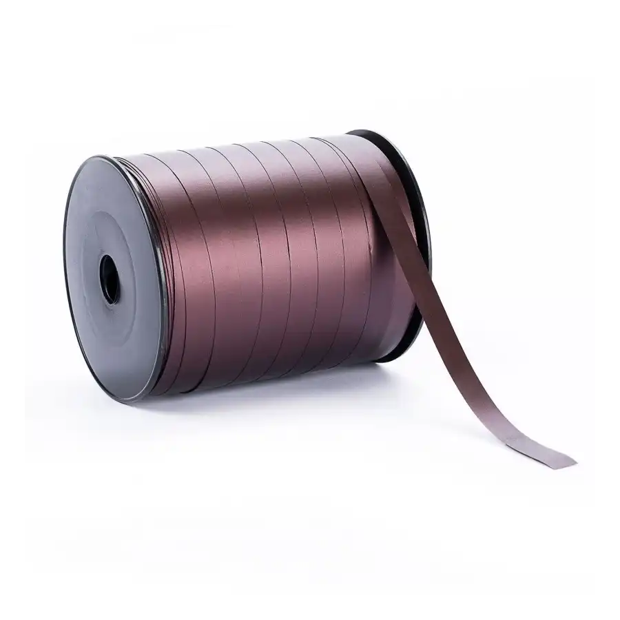 Bobina Nastro decorazione regalo color metallizzato 10mm X 250m Marrone Inab - 1