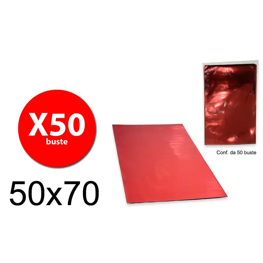 Balmar PF600107 - Buste regalo metallizzate - Rosso - 50X70 - conf. 50pz Balmar - 1
