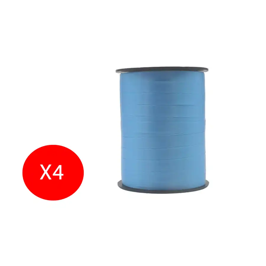 Inab Bobina Nastro decorazione regalo Diamant 10mm X 250m Cielo 4 Pezzi Originale - 1