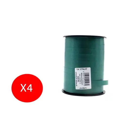 Inab Bobina Nastro decorazione regalo Diamant 10mm X 250m Verde 4 Pezzi Originale - 1
