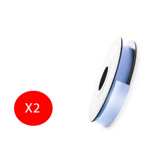 Inab Bobina Nastro decorazione regalo Flock Diamant 31mm X 100m Celeste 2 Pezzi Originale - 1