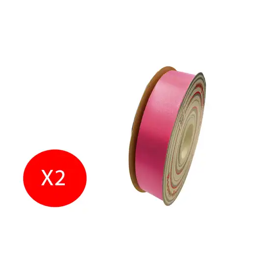 Inab Bobina Nastro decorazione regalo Flock Diamant 31mm X 100m Fucsia 2 Pezzi Originale - 1