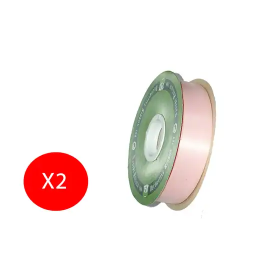 Inab Bobina Nastro decorazione regalo Flock Diamant 31mm X 100m Rosa 2 Pezzi Originale - 1