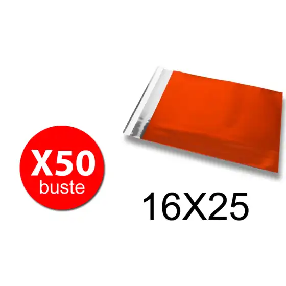 PNP Plast - Buste regalo decor matal - arancio - 16X25 - conf. 50 pz  P.N.P. PLAST SRL - 1