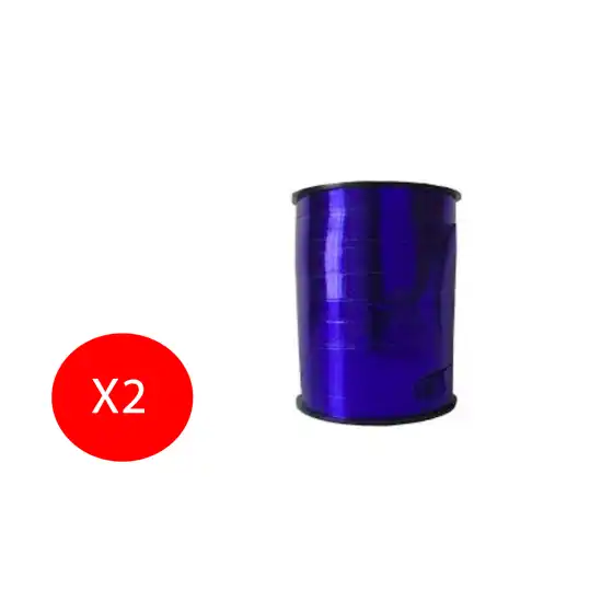 Inab Bobina Nastro decorazione regalo Flock Diamant 10mm X 250m Blu Royal 2 Pezzi Originale - 1