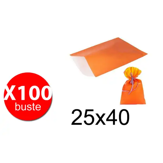 Balmar PF610404 - Buste regalo metallizzate - Arancione opaco - 25x40 - conf. 100 pz Balmar - 1