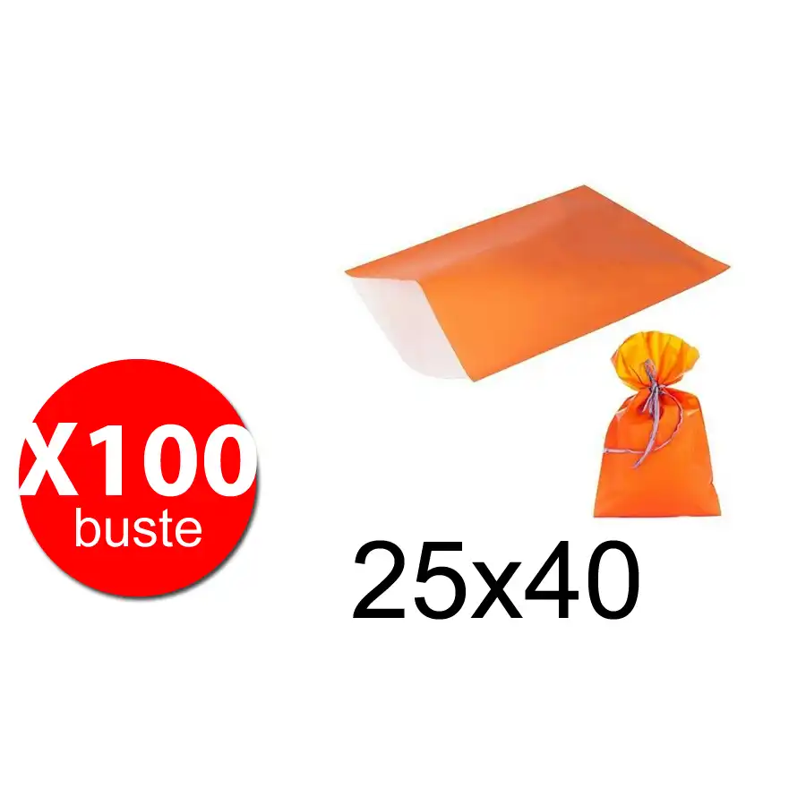 Balmar PF610404 - Buste regalo metallizzate - Arancione opaco - 25x40 - conf. 100 pz Balmar - 1
