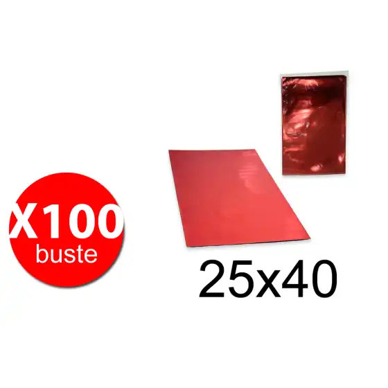 Balmar PF600104 - Buste regalo metallizzate - Rosso - 25x40 - conf. 100 pz Balmar - 1