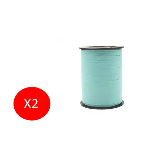 Inab Bobina Nastro decorazione regalo Flock Diamant 10mm X 250m Tiffany 2 Pezzi Originale - 1