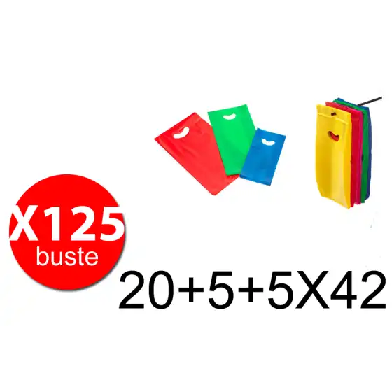 Balma r PFSAHD20X42 - Smiling Bag shopper bags - reusable - ass colors - 20 + 5 + 5X42 - pack. 125 pcs Balmar - 1