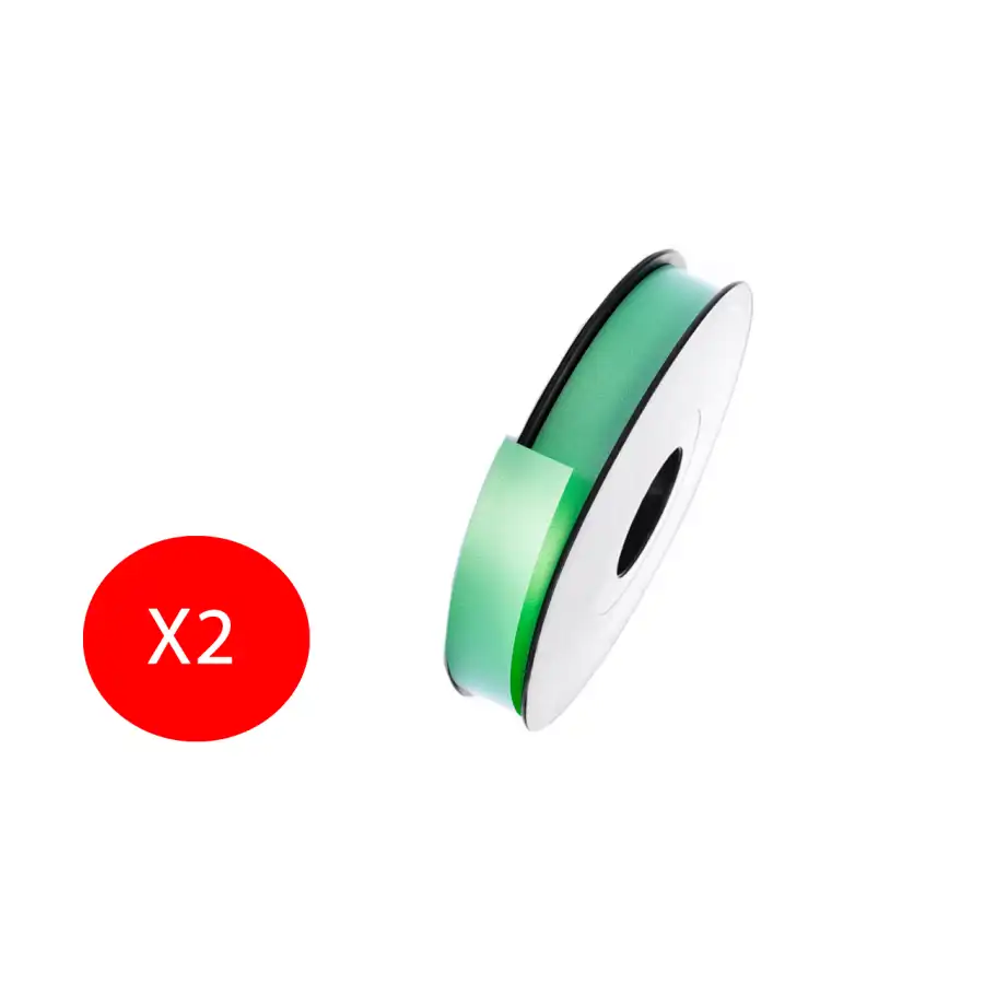 Inab Bobina Nastro decorazione regalo Flock Diamant 31mm X 100m Verde 2 Pezzi Originale - 1