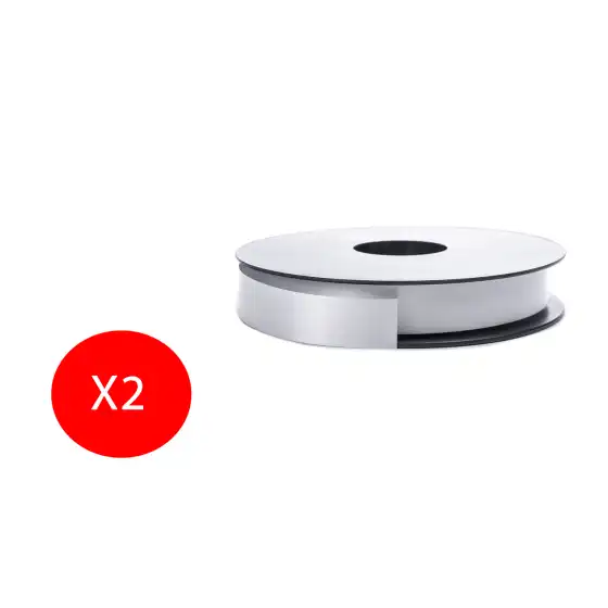 Inab Bobina Nastro decorazione regalo 50mm X 100m Agento 2 Pezzi Originale - 1