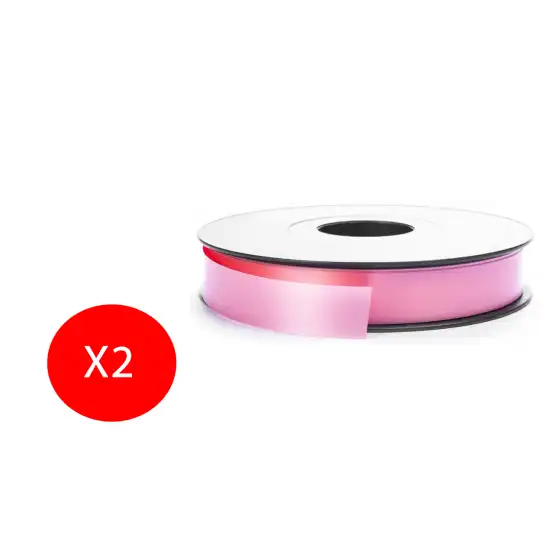 Inab Bobina Nastro decorazione regalo 50mm X 100m Rosa 2 Pezzi Originale - 1