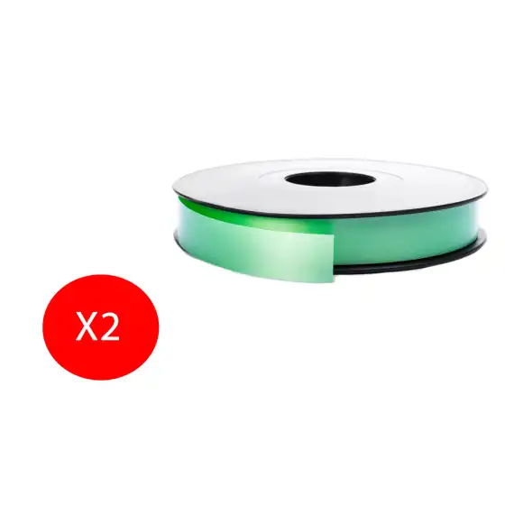 Inab Bobina Nastro decorazione regalo 50mm X 100m Verde 2 Pezzi Originale - 1