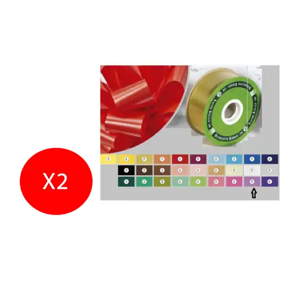 Inab Bobina Nastro Flock Diamant decorazione regalo color 31mm X 100m Glicine 2 Pezzi Originale - 1