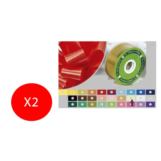 Inab Bobina Nastro Flock Diamant decorazione regalo color 31mm X 100m Osso 2 Pezzi Originale - 1