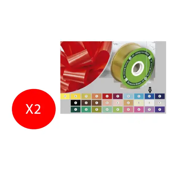 Inab Bobina Nastro Flock Diamant decorazione regalo color 50mm X 100m Blu Royal 2 Pezzi Originale - 1