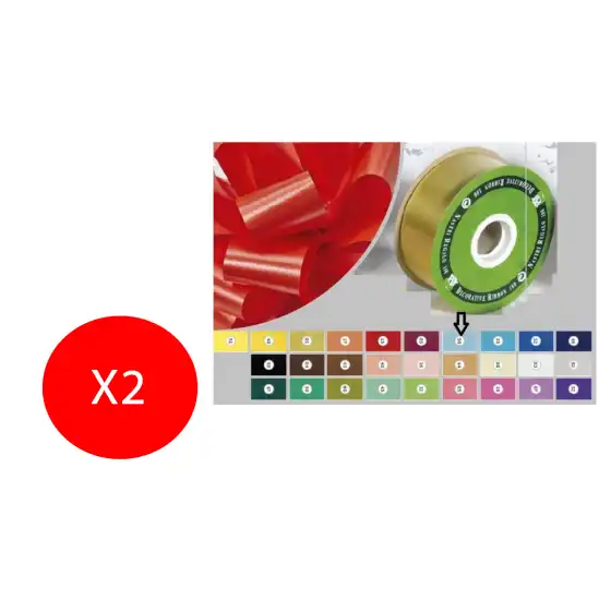 Inab Bobina Cielo Nastro Flock Diamant decorazione regalo color 31mm X 100m 2 Pezzi Originale - 1