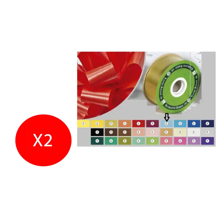 Inab Bobina Cielo Nastro Flock Diamant decorazione regalo color 31mm X 100m 2 Pezzi Originale - 1