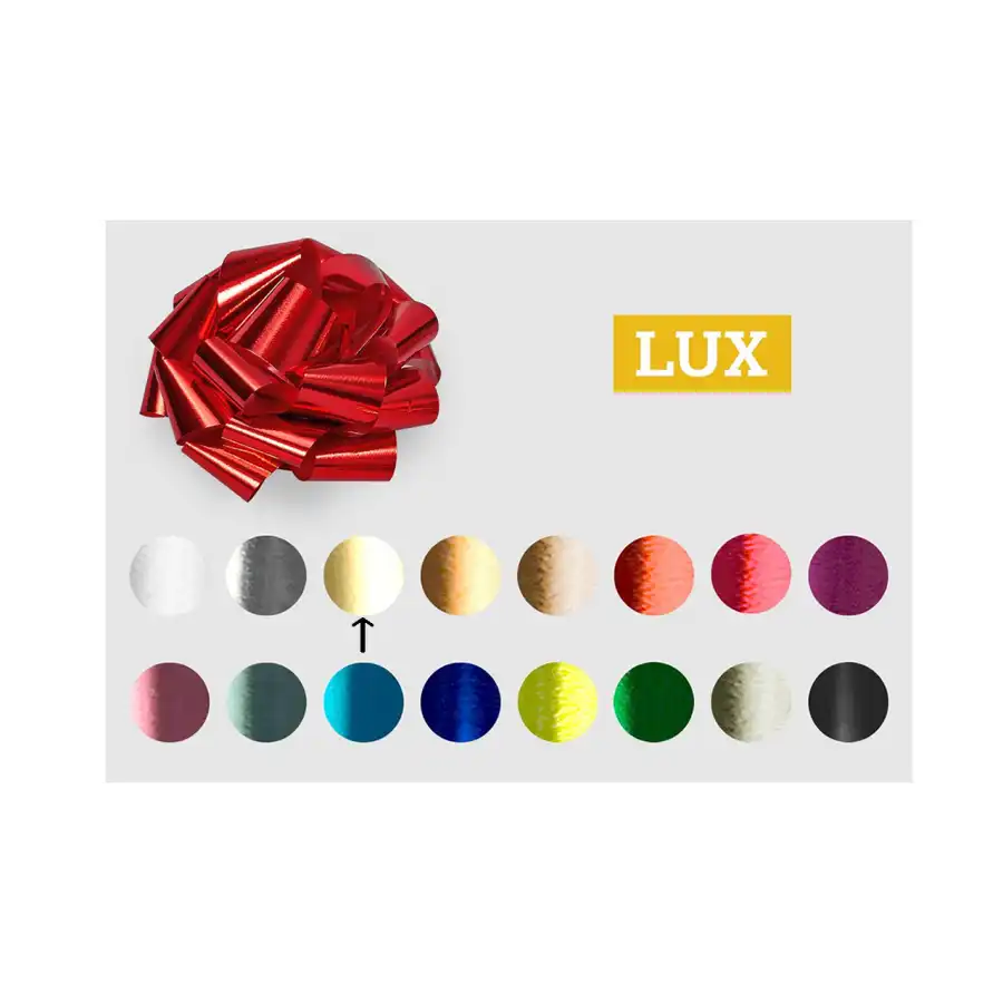 Nastro Arricciabile Oro Metallizzato Flock Lux Metallizzato decorazione regalo color 50mm X 100m Inab - 1