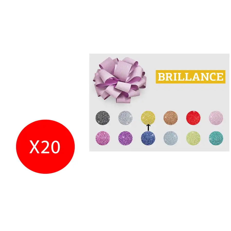 Nastro Arricciabile Oro 20 Pezzi Mignon Brillance decorazione regalo color 10mm X 5m  Inab - 1