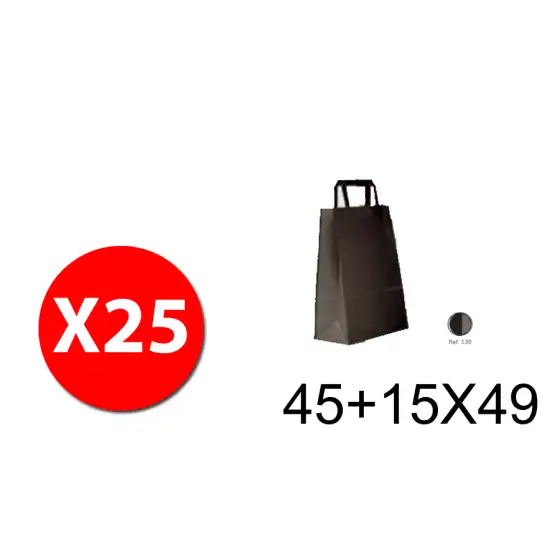 Carpad  SA450119BINP - Buste Bicolore - Nero - 45+15X49  - conf. 25 pz Carpad - 1